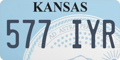 KS license plate 577IYR
