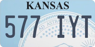 KS license plate 577IYT