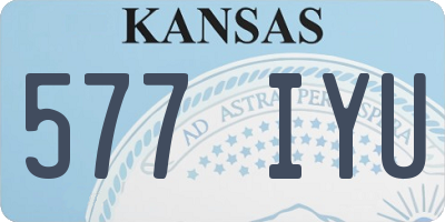 KS license plate 577IYU