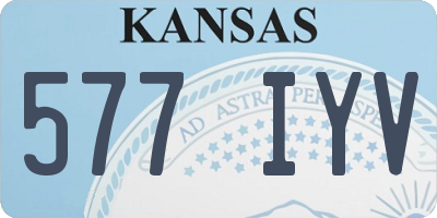 KS license plate 577IYV
