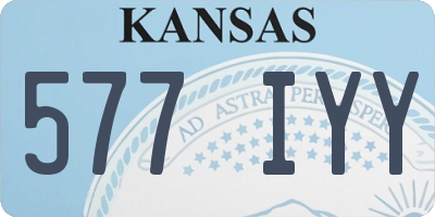 KS license plate 577IYY