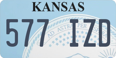 KS license plate 577IZD