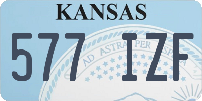 KS license plate 577IZF