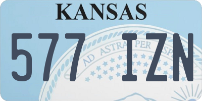 KS license plate 577IZN
