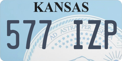 KS license plate 577IZP
