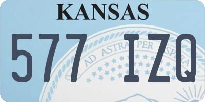 KS license plate 577IZQ