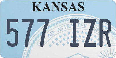 KS license plate 577IZR