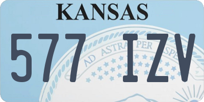 KS license plate 577IZV