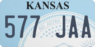KS license plate 577JAA