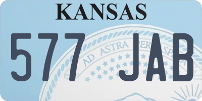 KS license plate 577JAB