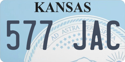 KS license plate 577JAC