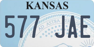 KS license plate 577JAE