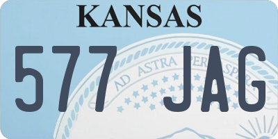 KS license plate 577JAG