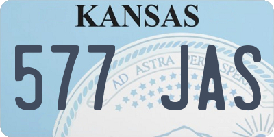 KS license plate 577JAS
