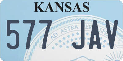 KS license plate 577JAV