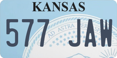 KS license plate 577JAW