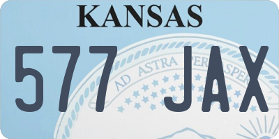 KS license plate 577JAX