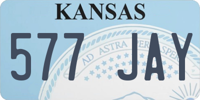 KS license plate 577JAY