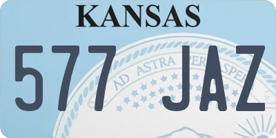 KS license plate 577JAZ