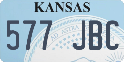 KS license plate 577JBC