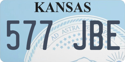 KS license plate 577JBE