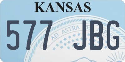 KS license plate 577JBG