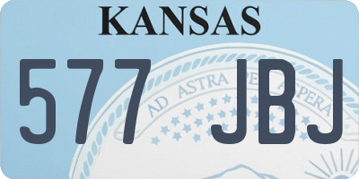 KS license plate 577JBJ