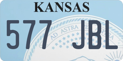 KS license plate 577JBL