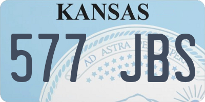 KS license plate 577JBS