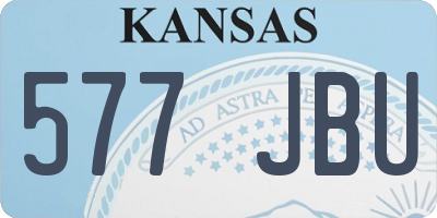 KS license plate 577JBU