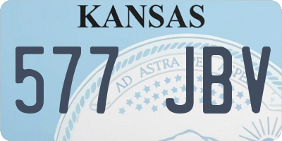 KS license plate 577JBV