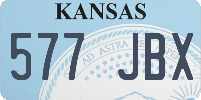 KS license plate 577JBX