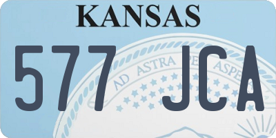 KS license plate 577JCA