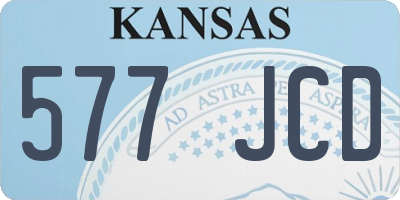 KS license plate 577JCD