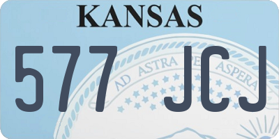 KS license plate 577JCJ