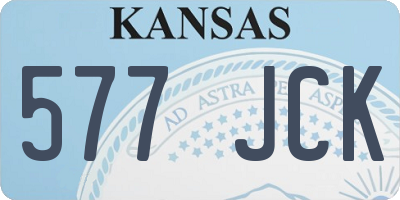 KS license plate 577JCK