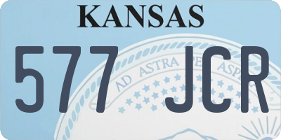 KS license plate 577JCR