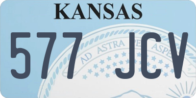 KS license plate 577JCV