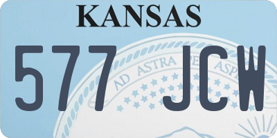 KS license plate 577JCW