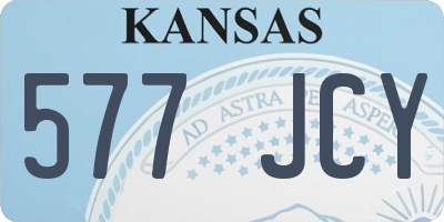 KS license plate 577JCY