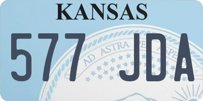 KS license plate 577JDA