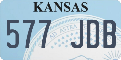 KS license plate 577JDB