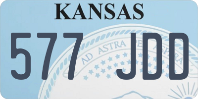 KS license plate 577JDD