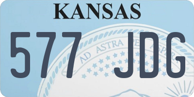 KS license plate 577JDG