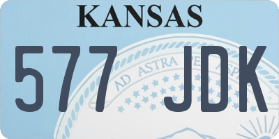 KS license plate 577JDK
