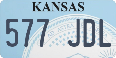 KS license plate 577JDL