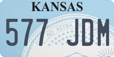 KS license plate 577JDM