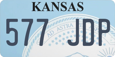 KS license plate 577JDP