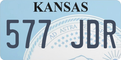 KS license plate 577JDR