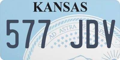 KS license plate 577JDV